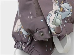 Name It flyverdragt til børn i lilla med heste og enhjørninger